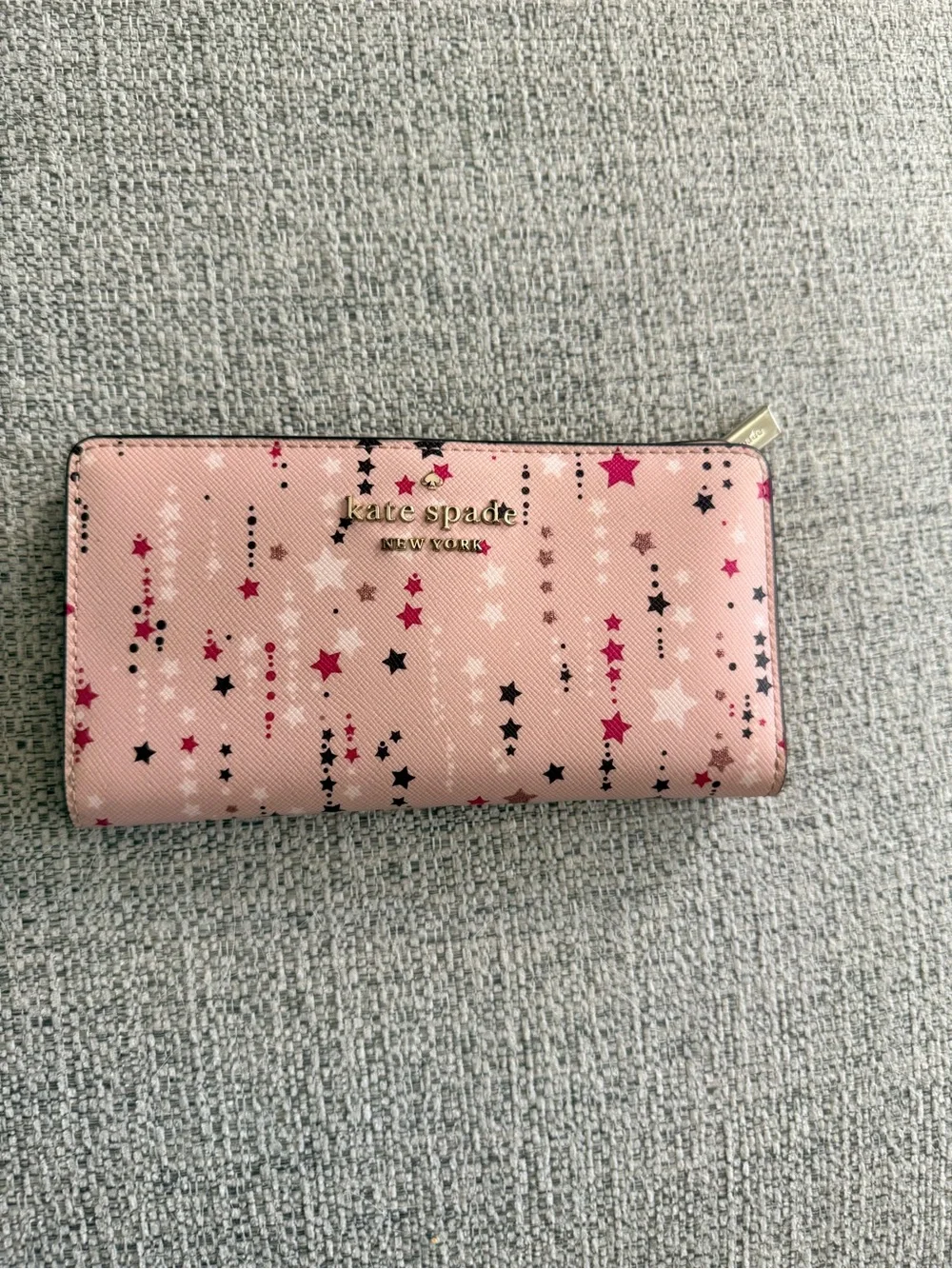 kate spade Pink Star Cascade Zip Around Wallet